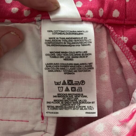 Brooks Brothers 346 Pink Polka Dot Skirt Cotton Denim NWOT SZ 12 - Picture 8 of 8